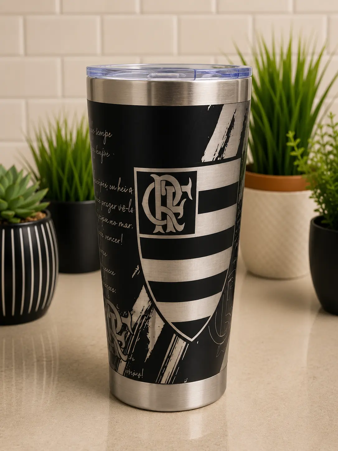 Flamengo Tumblers 360 Full Wrap Engraving Laser