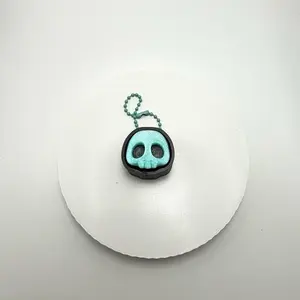 Skull Clicker Grimm turquoise black fun, fidget clicker