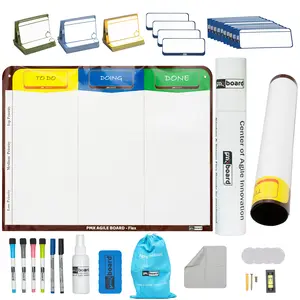 Magnetic Kanban Board Flex | 3- Column Flexible Presentation Board Set