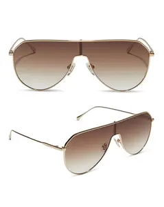 DIFF Dash Shield Oversized Sunglasses for Women - Lightweight Aviator Shield frame