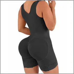 Women's Full Body Shaper Shapewear, Black High Waist Faja Corset with Lace Trim, Tummy Control Waist Trainer Bodysuit for Wedding/Daily Wear/Workout, Hot Selling Fajas Colombianas Moldeadoras, Body Shapewear Adjustable Spine Pregnancy high waisted bbls