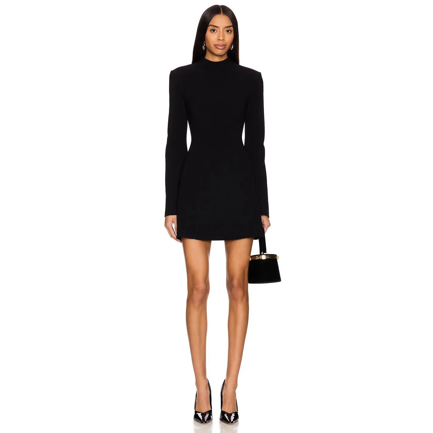 Nookie Caroline High Neck Mini Dress in Black