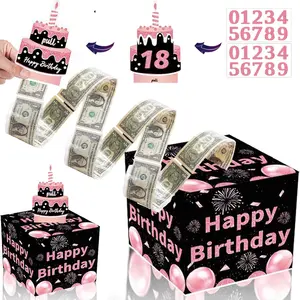 Birthday Money Roll Box🎂💸| Cake Pull Out Kit + Age Number Cards!Fun Cash Gift for All Ages