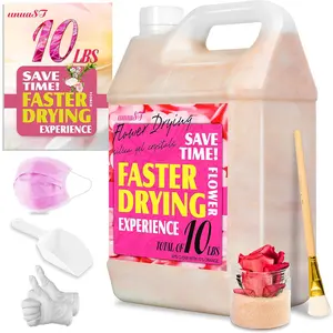 Silica Gel Flower Drying, 10 LBS Flower Drying Silica by Reusable, Silica Gel Crystals Flower Drying for Wedding Bouquet Preservation, Color Indicating Silica Gel Beads for Drying Flowers