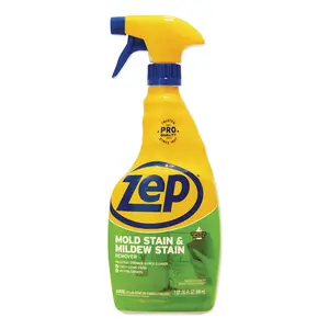 ZEP 32 oz. 946ml Mold and Mildew Stain Remover, Ready to Use Bleach Formula, Quickly Dissolves Stains on Tile Grout and Tubs, Whitens Surfaces, Easy Spray and Rinse for Bathroom Cleaning, Easy Spray, Scrub, and Rinse Cleaning for Tubs and Counters.
