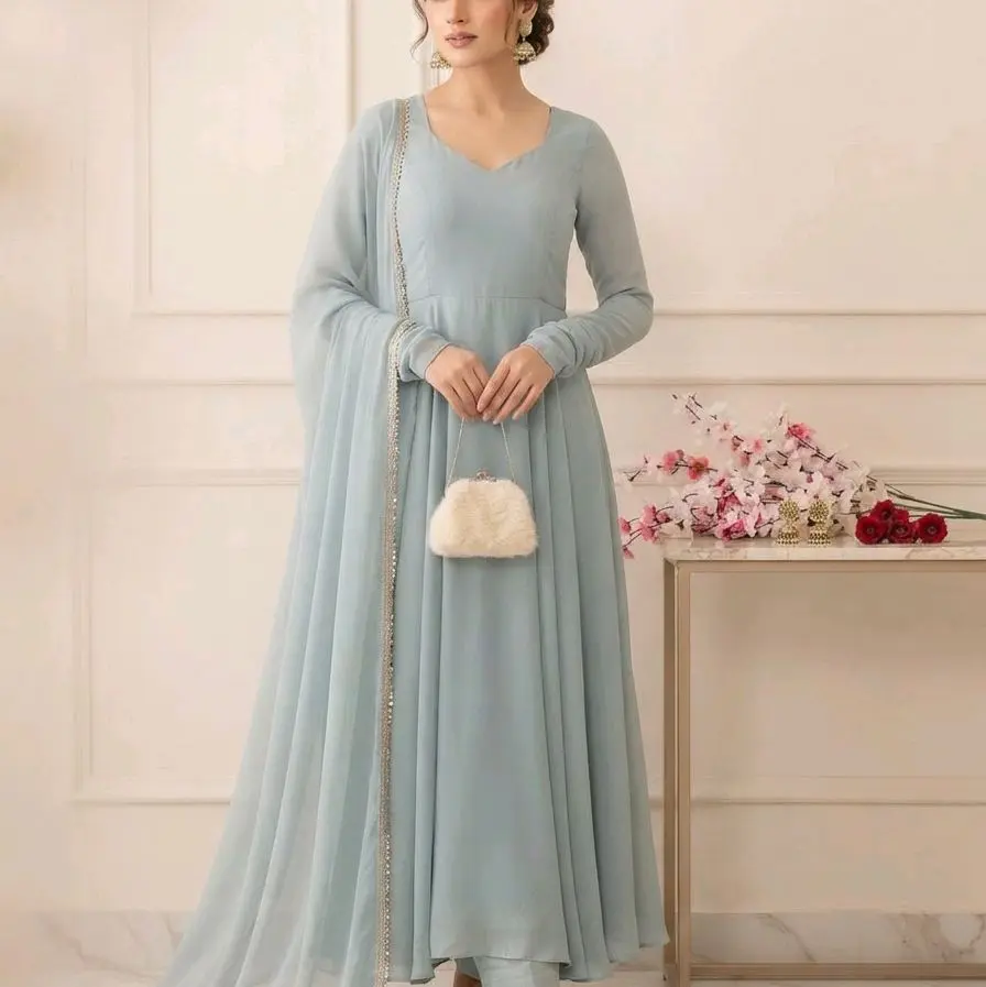 Women's 3-Piece Elegance Style Anarkali Dress