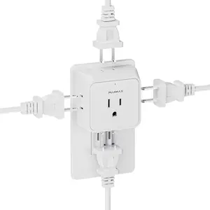 US Surge Protector,5 Sockets Outlet Power Strip Multi Tap Plug Electrical Charge Adapter,Miniature Plug Wall Adapter
