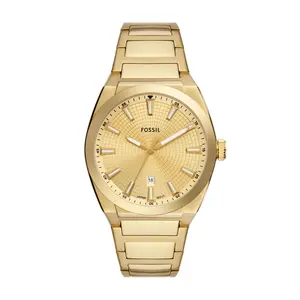 Fossil Men's Everett Three-Hand Date, Gold-Tone Stainless Steel Watch