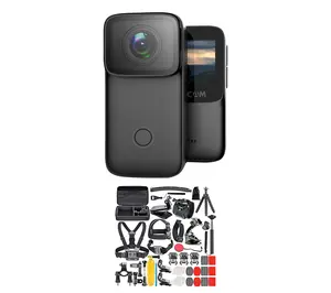 SJCAM C200 Pocket Action Camera with 50-in-1 Accessory Bundle