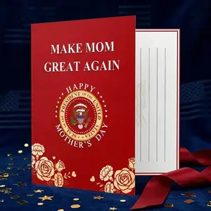 Funny Mother's Day Card with Audio, Talking Trump "Make Mom Great Again" Greeting Card, DIY Personalized Cardstock with Envelope, Hilarious Gift for Mom & Grandma - 1 Pack summervibes Premium Build