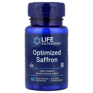 Life Extension Optimized Saffron, 60 Vegetarian Capsules (78 mg per Capsule)