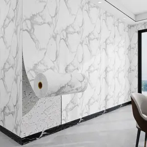 Modern Marble Texture Sticker Waterproof Self Adhesive Wallpaper for Bathroom Walls Kitchen Splash Guard & Cabinet Doors
