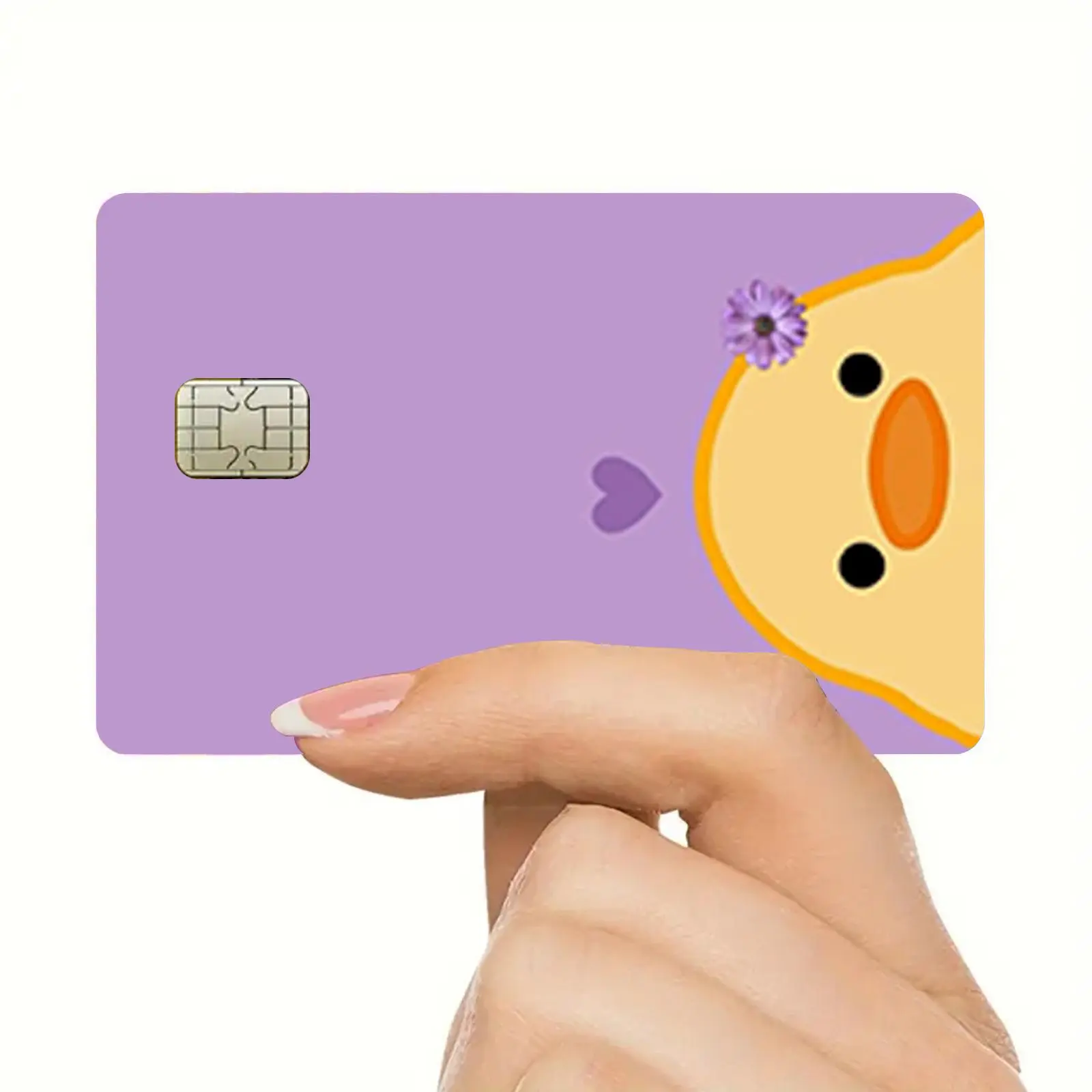 Cute Chicken Pattern Credit Card Sticker, Cute Stickers, 2 Counts/set Thin Waterproof Scratch Resistant Durable Card Sticker, Compatible with Small Chip Cards, Decal Sticker