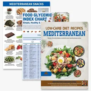 3-Count Mediterranean Diet Meal Plan Stickers - Beginner-Friendly Meal Guide, Ingredient List, Foods to Limit, Lunch & Breakfast Recipes, Easy Chart for Planners, Brochures for Healthy Living,summerwins
