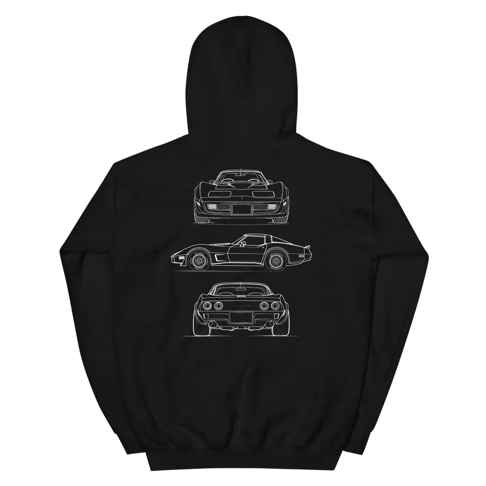 1979 Chevy Corvette C3 Hoodie for 3rd Gen Vette Owners