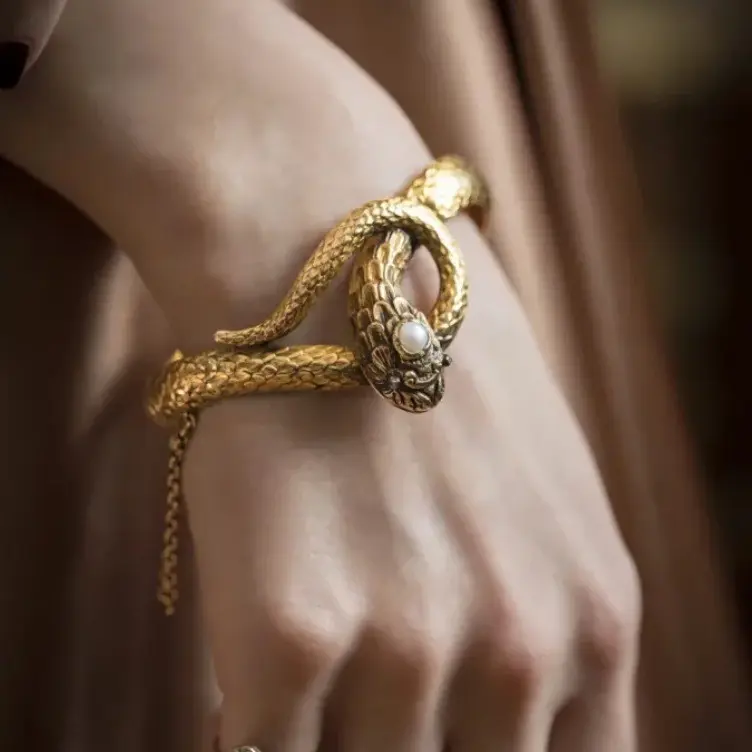 Magic Snake Medieval Egyptian Cleopatra Pet Snake Bracelet - Vintage High-Value Elegant Bracelets Jewelry