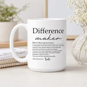 Personalized Difference Maker Mug, Mentor Appreciation Gift, Leader Gift, Gift for Teacher, Thank You Gift, Leaving Gift, Teacher's Day Gift, Thank You Teacher