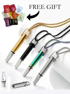 Stainless Steel Whistle Necklace for Men and Women, Adjustable Necklace, Necklace Chain, Stainless Steel Necklaces, Exquisite Casual Trendy Jewelry Gift, Perfect Gift for Back-To-School and Teacher Appreciation Day