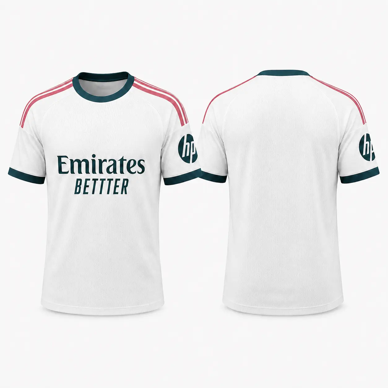 Premium White Football Jersey, Real Team