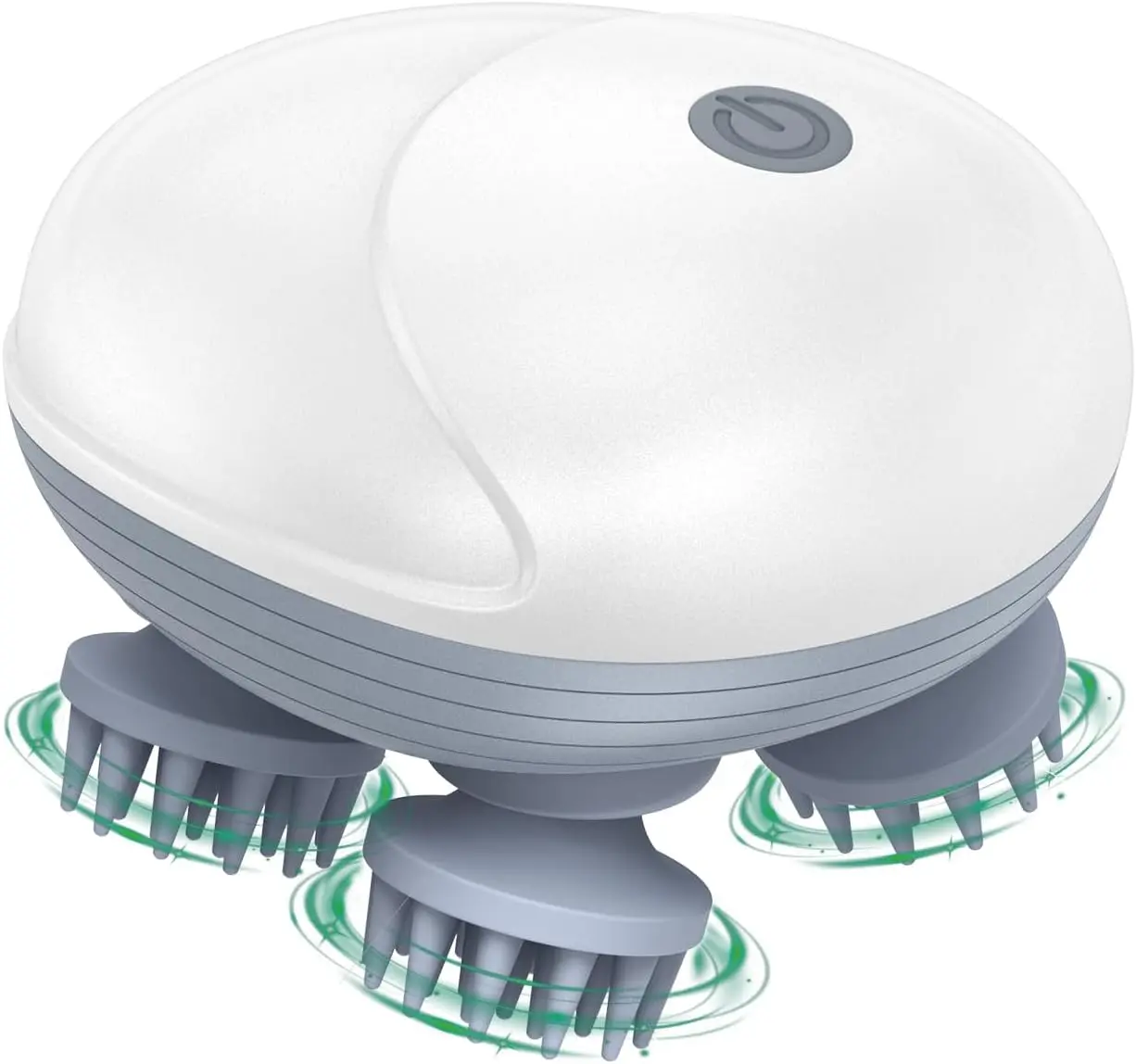 Cordless Electric Head Massager Waterproof 4 Removable 96-Node Massage Heads Adjustable for Stress Relief Full Body Relaxation Pet Massager for Dogs