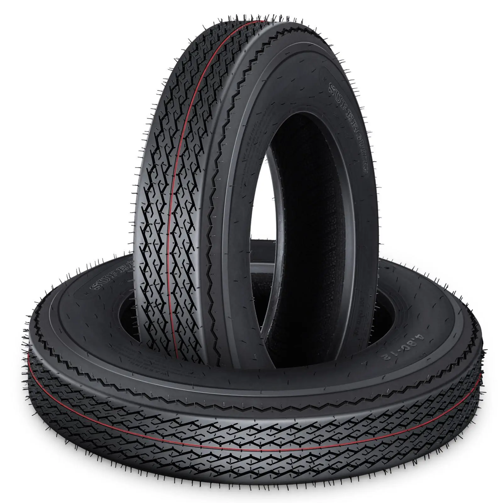 Duty 4.80-12 6PR Trailer Tires with Load Range G and Speed Range J, Maximum Load Capacity 3040LBS, Durable and Safe for Flatbed, Livestock, and Utility Trailers