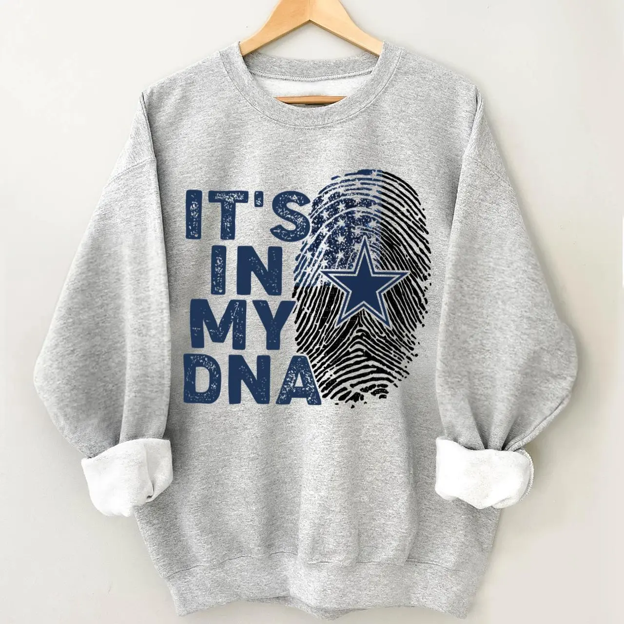 Vintage Cowboys Football Sweatshirt, It's In My DNA, Cowboys Football Fan Gifts Sweatshirt, Unisex Gifts For Football Fan