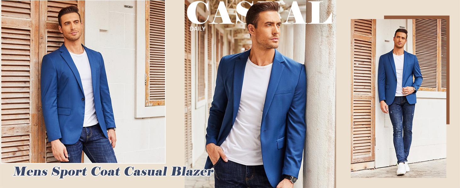 COOFANDY Mens Sport Coat Casual Blazer One Button Business Suit Jacket