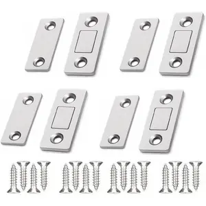 4pcs Cabinet Magnetic Door Catch Magnetic Lock Magnets for Drawer Closet Door - Strong Magnetic Touch Latch for Cabinet Closure