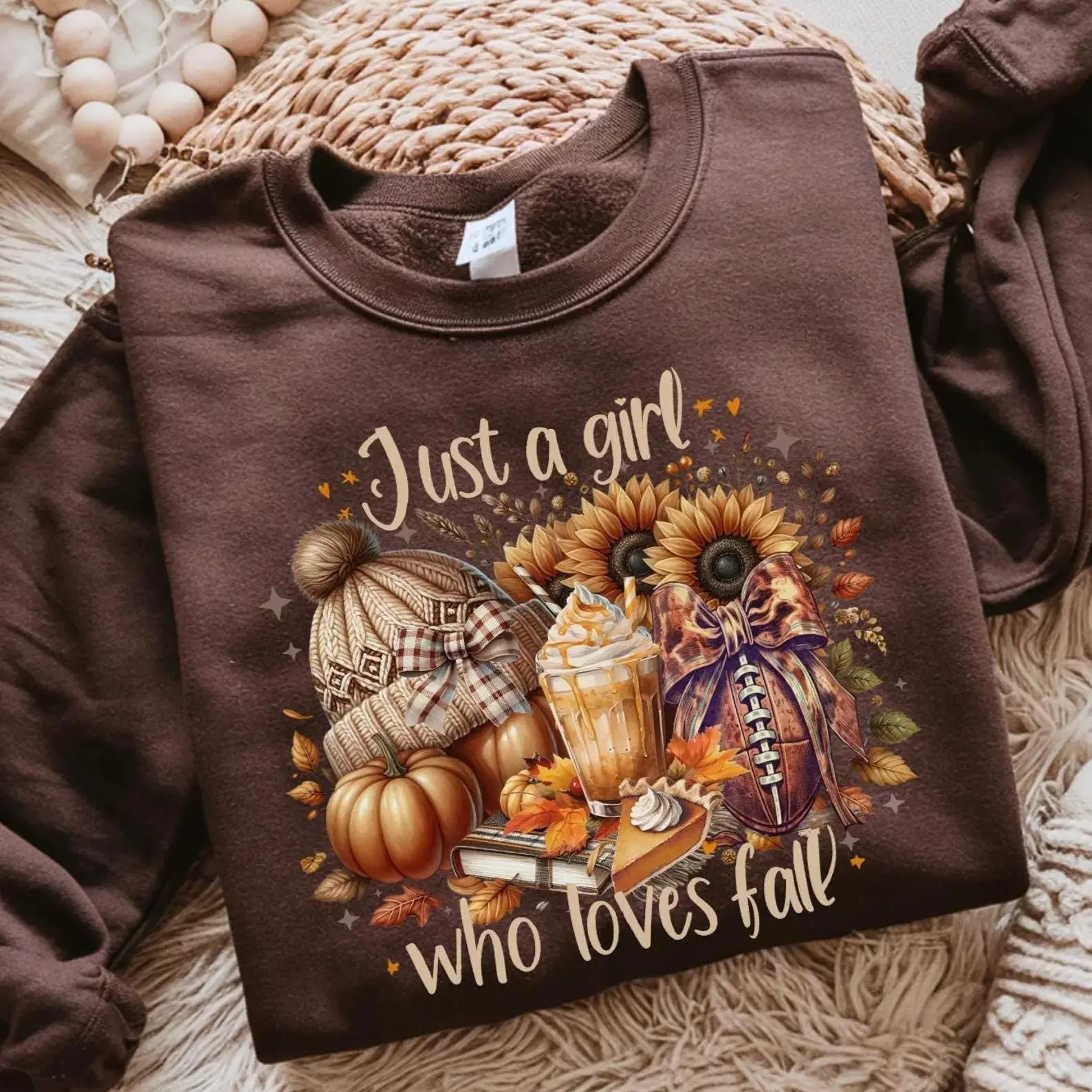 Just a Girl Who Loves Fall Gildan Sweatshirt or T-Shirt , Cozy Pumpkin Autumn Graphic Tee, Fall Season Sweatshirt, Cute Fall Gift