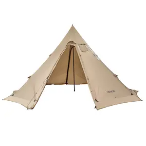 VEVOR Hot Tent for 4-6 Persons, Portable Winter Tipi Tent with Stove Jack, Waterproof Camping Tents, Lightweight 4 Season Shelter Tents for Hiking Fishing Backpacking, L Size