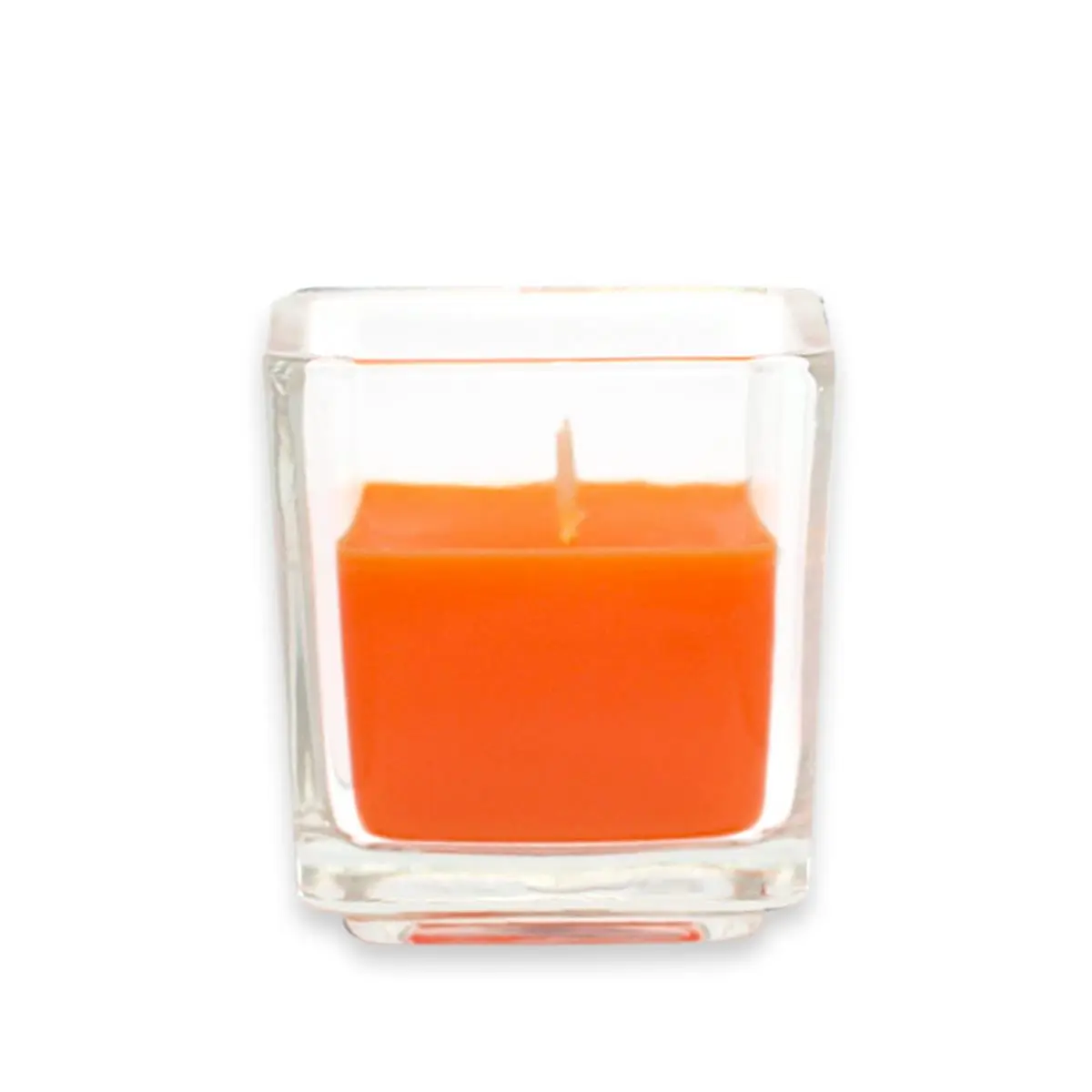212 MAIN Votive Candles, 96-Piece Hand-Poured Paraffin Wax Set for Decor, Classic Shape in Orange, Unscented, Square Size, 8-Hour Burn Time
