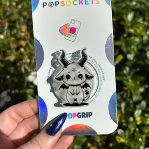 Baphomet Magsafe Kindle Grip, Funny magsafe Popsocket Series, Magnetic Expanding Phone Grip & Stand Secure Grip for iPhone MagSafe Cases Book Kindle Grip Cute