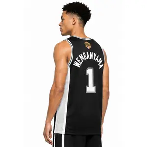 Wembanyama 1 Antonio Spurs Style Mesh Jersey Tank Top, Vintage Basketball Streetwear Essential