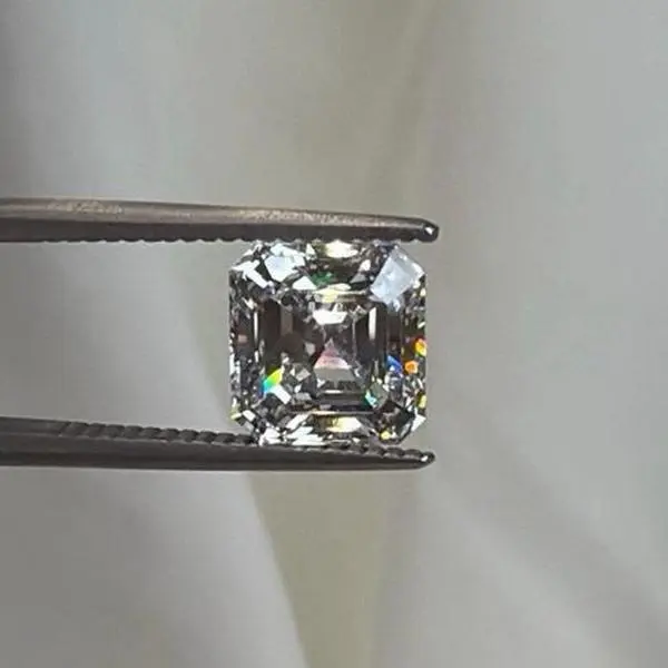 IGI Certified Lab Diamond 3.00ct, Modern Asscher Cut Loose Single Stone with High Clarity D/VS1 Grade for Engagement Rings, Engagement Ring, Step-Cut, 3.00 Carats
