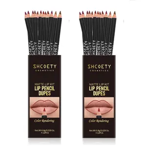 BOGO FREE LIMITED TIME! SHCOETY Matte Lipliner Set - Cosmetic Makeup Products, Waterproof Long-Lasting Wear, Super Creamy Smooth No Drag, Prevents Lipstick Bleeding