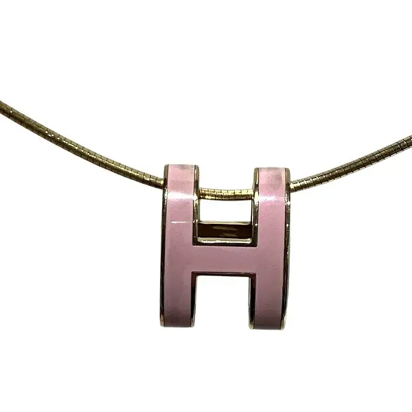 Pre-owned HERMÈS Gold-plated Small Leather Goods Hermes Pop H Necklace