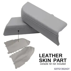G-PLUS Fit For 09-15 HONDA PILOT PAIR FRONT DOOR PANELS CARD ARMREST LEATHER COVER GREY Upgraded Version G-PLUS