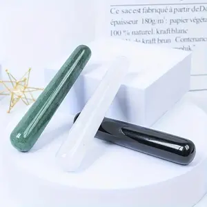 Natural Crystal Massage Stick, Facial Wand, Handmade Polished Massage Tool, Home Decor Ornament, Gift for Friends & Family