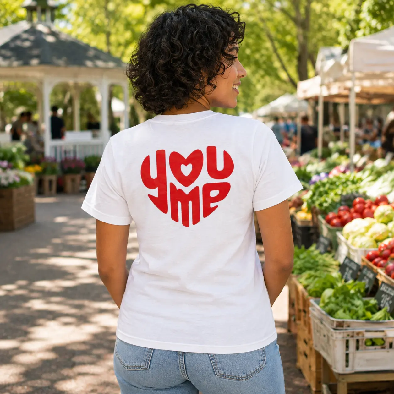 You Me Heart Shirt, Couples Graphic Tee, Love Typography T-Shirt, Gift for Him and Her, Romantic Relationship Vibe
