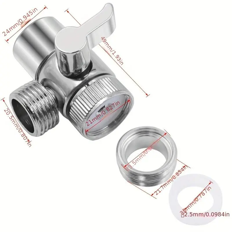 Universal Faucet Switch Adapter Faucet Sprayer Attachment Kitchen Sink Splitter Diverter Valve Water Tap Connector for Toilet Bidet Shower Bathroom