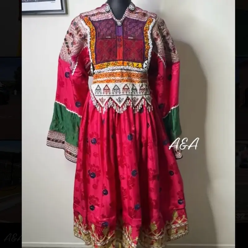 Handmade Kochi Embroidered Traditional Dress with with kochi salwar– Free Size (M–XL)