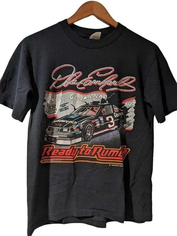 Vintage 1989 Nascar Chase Dale Earnhardt T-Shirt, Classic Cotton Menswear Womenswear Top Tshirt, Unisex Graphic Tee Streetwear