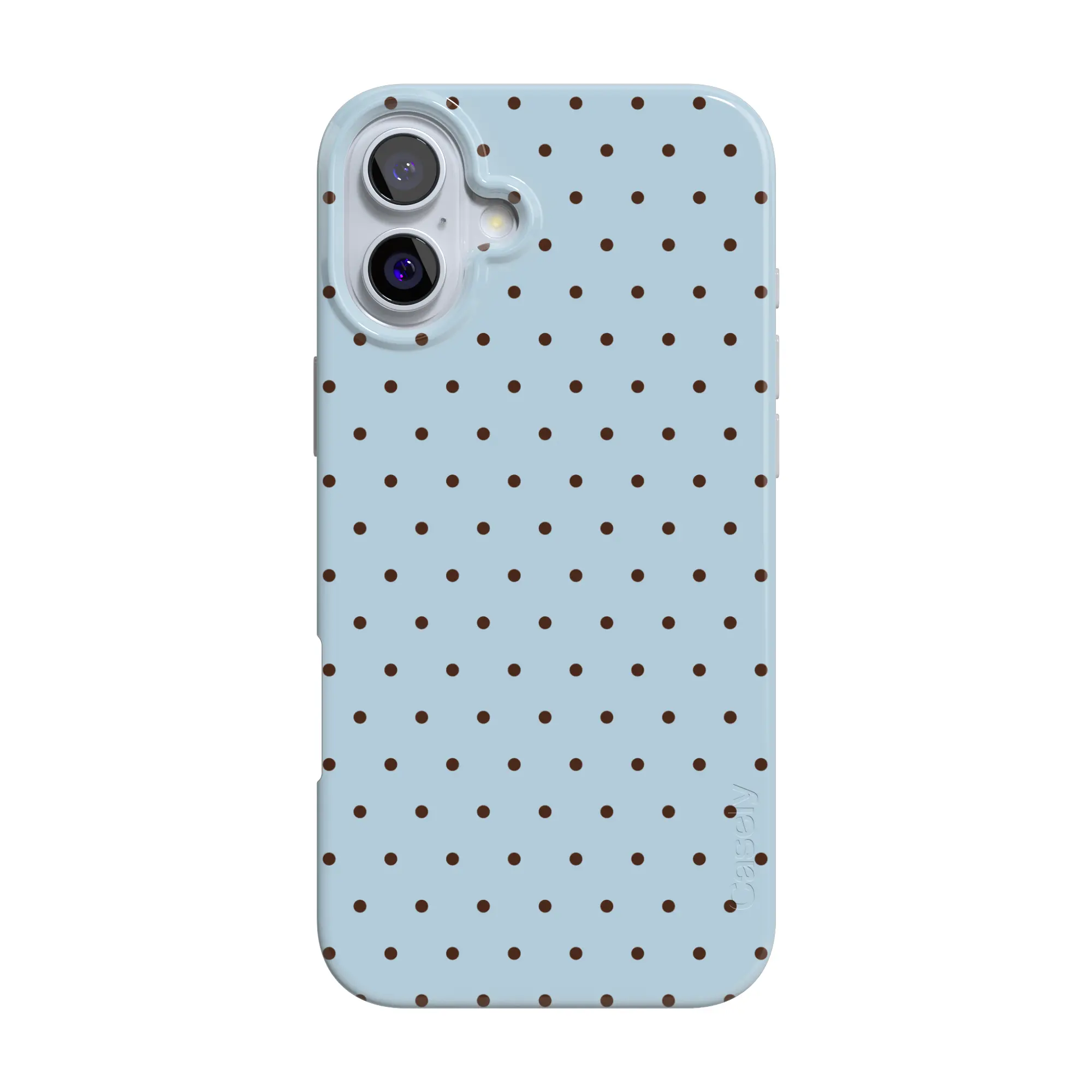Casely iPhone 16 Plus Case | On the Dot | Blue Polka Dot | Compatible with MagSafe | Classic Ultra Thin Design