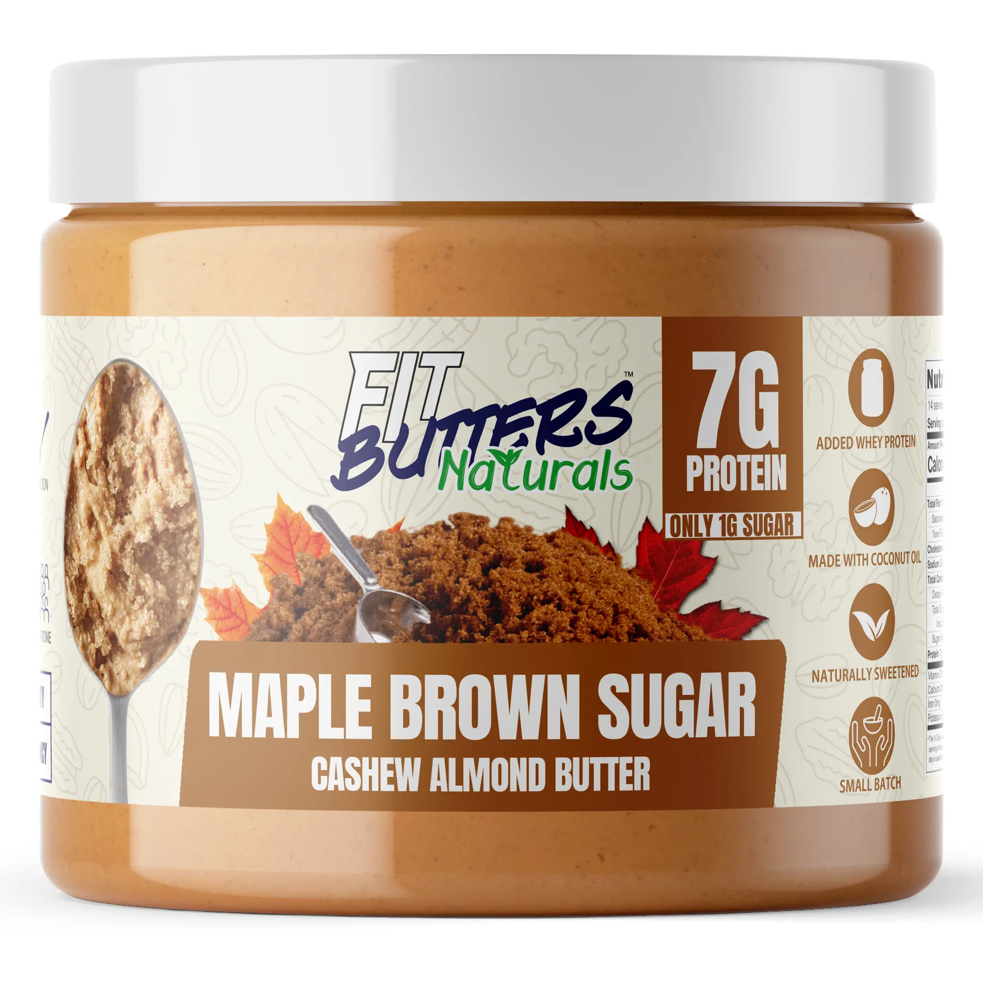 Fit Butters Naturals Maple Brown Sugar Cashew Almond Butter
