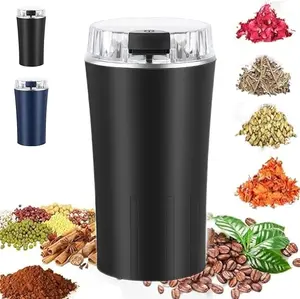 Stainless Steel Electric Coffee & Spice Grinder – Superfine Portable Grinder for Nuts, Herbs, Seeds & Grains