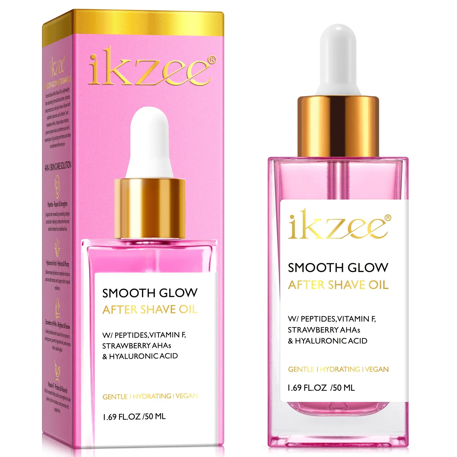 ikzee Women's After-Shave Oil 50ml Gentle formulation helps reduce ingrown hairs and restores skin comfort. After use, it leaves skin with a natural, captivating fragrance, delivering a delightful experience.