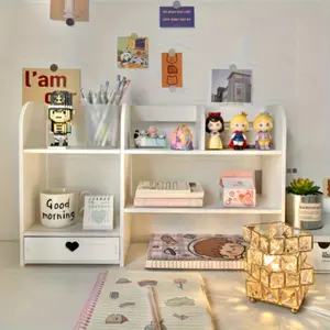 Multifunctional Heart Desktop Organizer, Bedroom Office Small Item Display Rack, Bookshelf, Dormitory Desk Storage, Multi-Layer Drawer Holder, Stationery Organizer