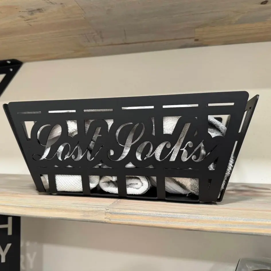 Metal Lost Sock Basket