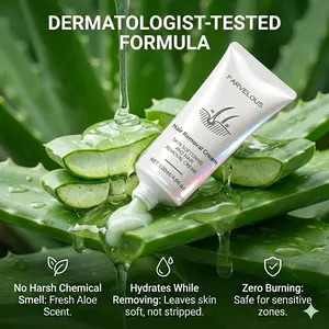 FARVELOUS Hair Removal Cream for Women & Men - Painless Aloe Vera Formula for Bikini, Legs & Underarms - Sensitive Skin Friendly (120ml)
