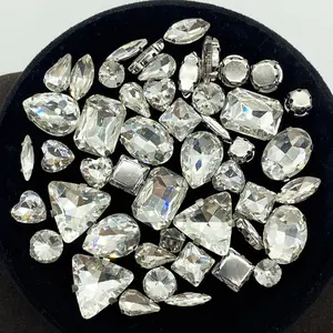 Rhinestone Hand Sewn DIY Craft Supplies, Pack of 50 Clothing Accessories, Sewing Accessories, Shoe Hat Bag Decoration, Jewelry Making Essentials